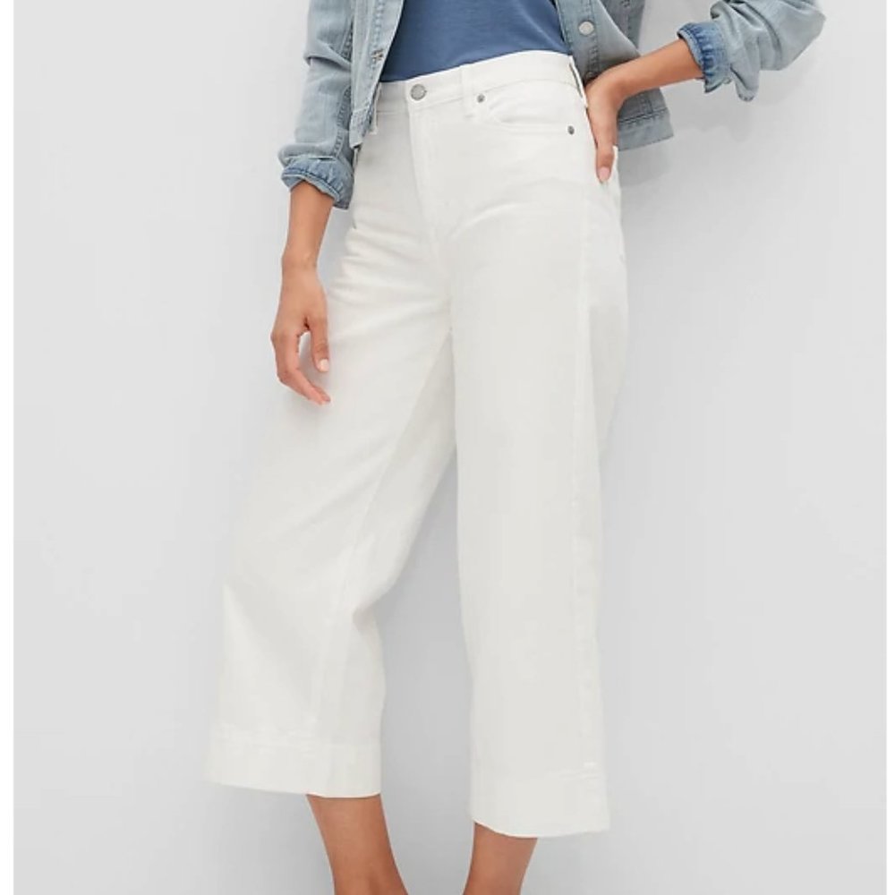 Organic Cotton High-Rise Wide-Leg Crop Jean